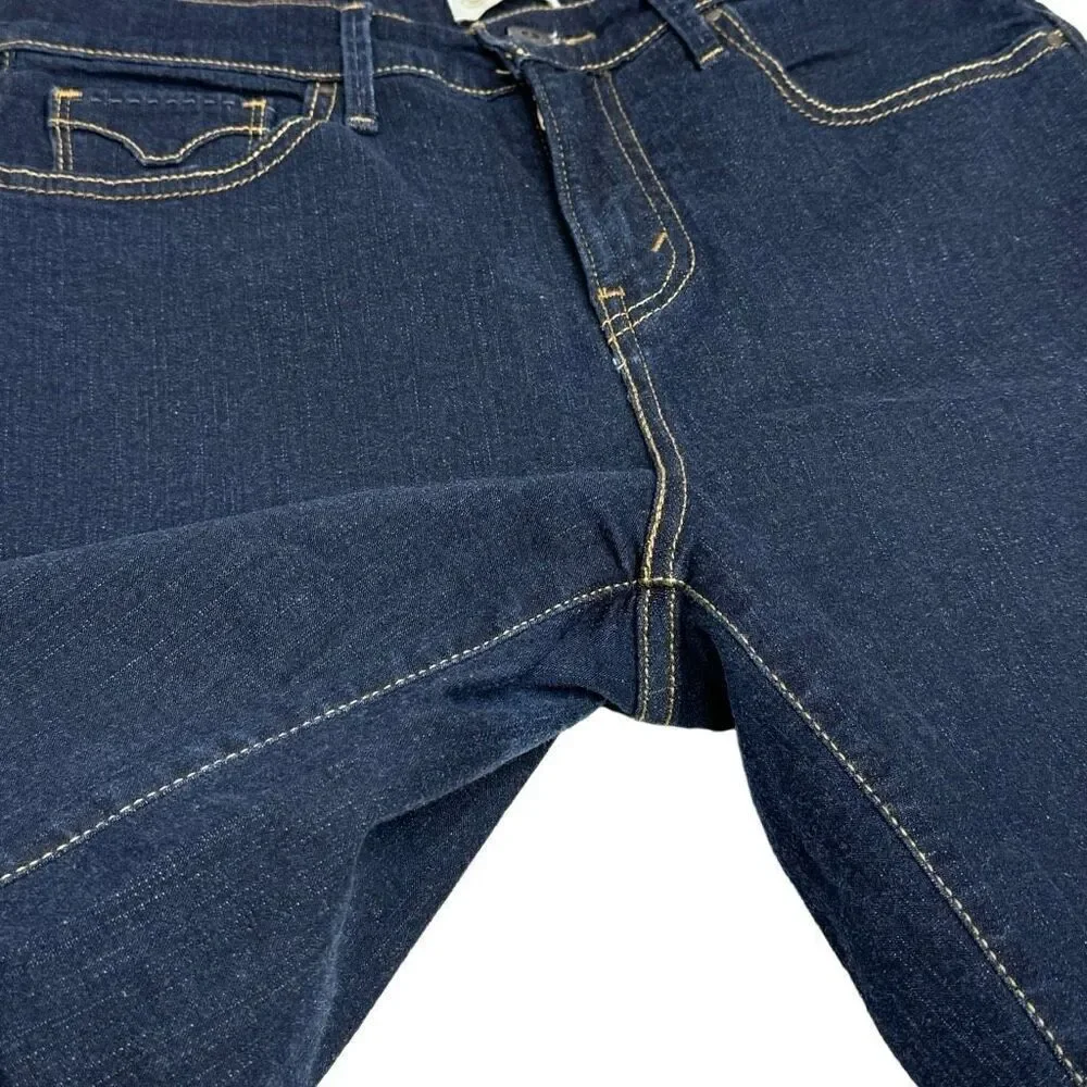 Levi’s dark wash 512 perfectly slimming Bermuda jean shorts size 10 - Picture 11 of 13